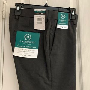NWT Haggar Premium Dress Pants Ultra Slim 29W 29L Homecoming Formal Men Boys